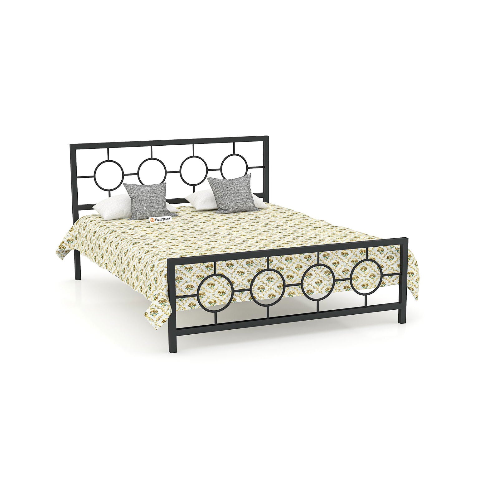 MetalCraft Durable Design Minimal Iron Bed - Furnishiaa -  -